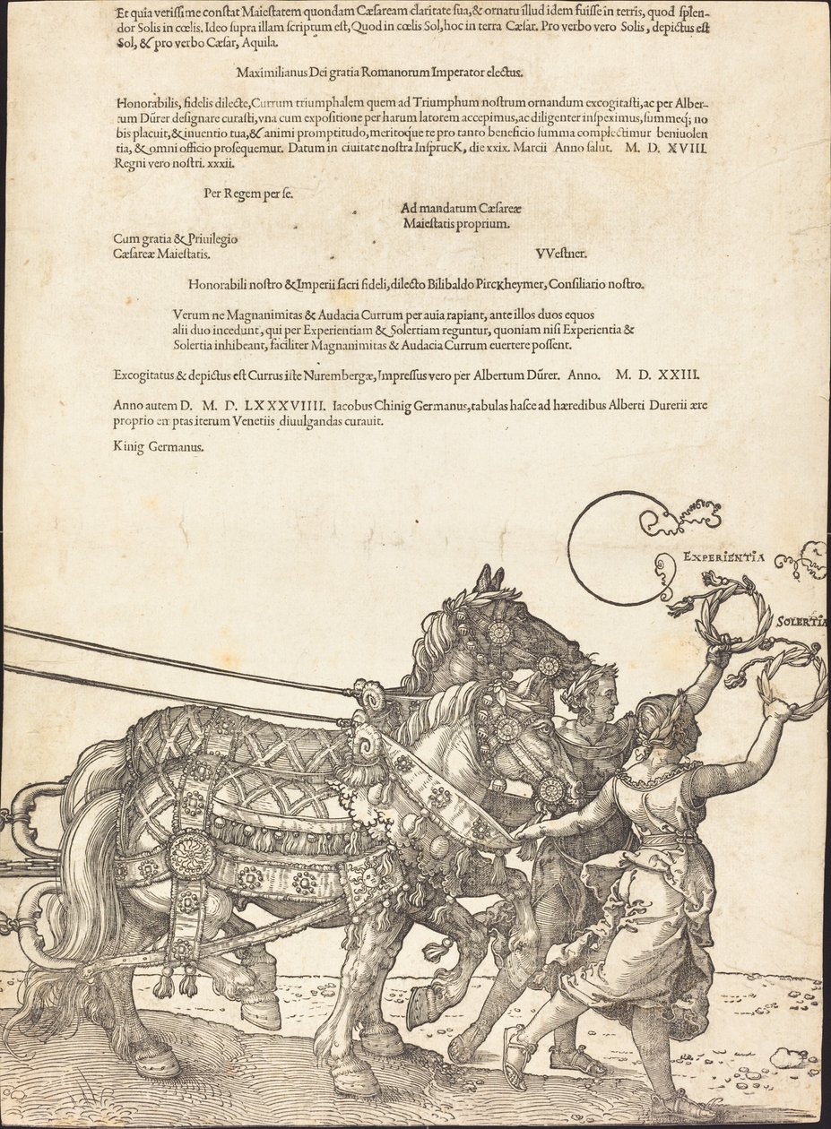Le Char triomphal de Maximilien I (Le Grand Char Triomphal) [planche 8 de 8] - Albrecht Dürer