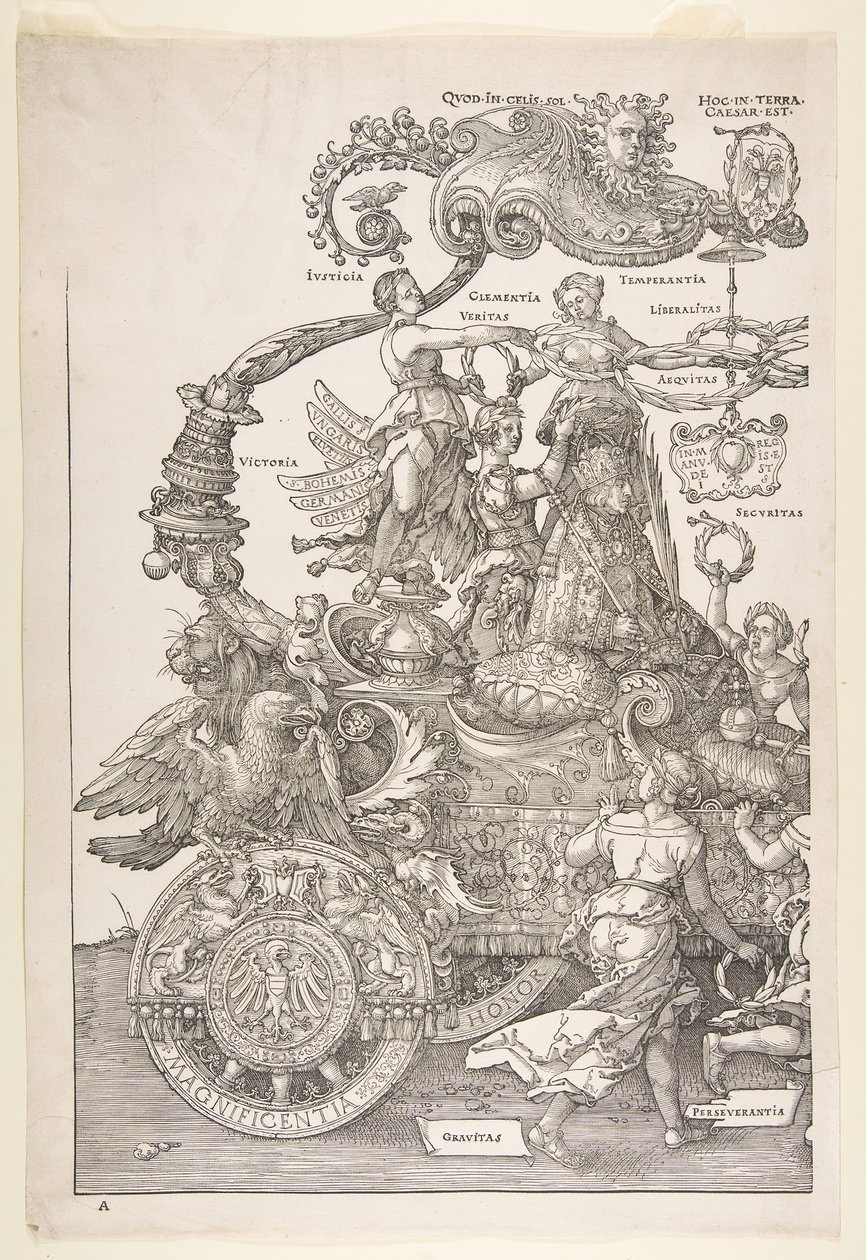 Le Char triomphal de Maximilien I Le Grand Tri..., probablement terminé vers 1518, publié 1522 - Albrecht Dürer