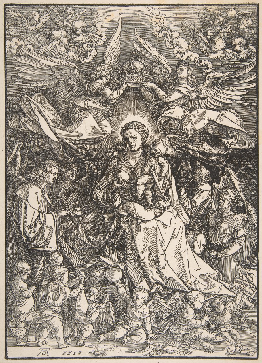 La Vierge entourée de nombreux anges - Albrecht Dürer