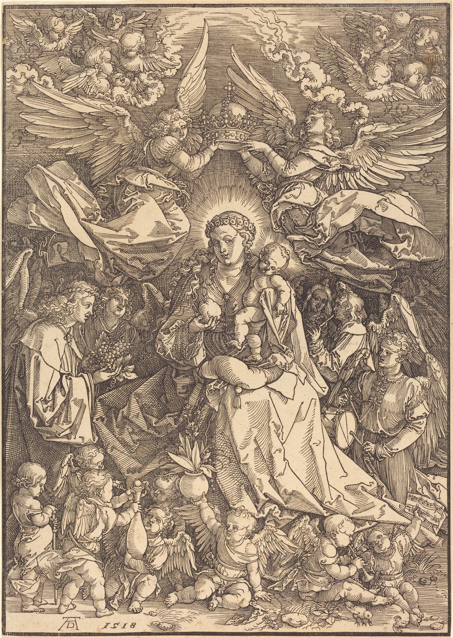 La Vierge entourée de nombreux anges - Albrecht Dürer