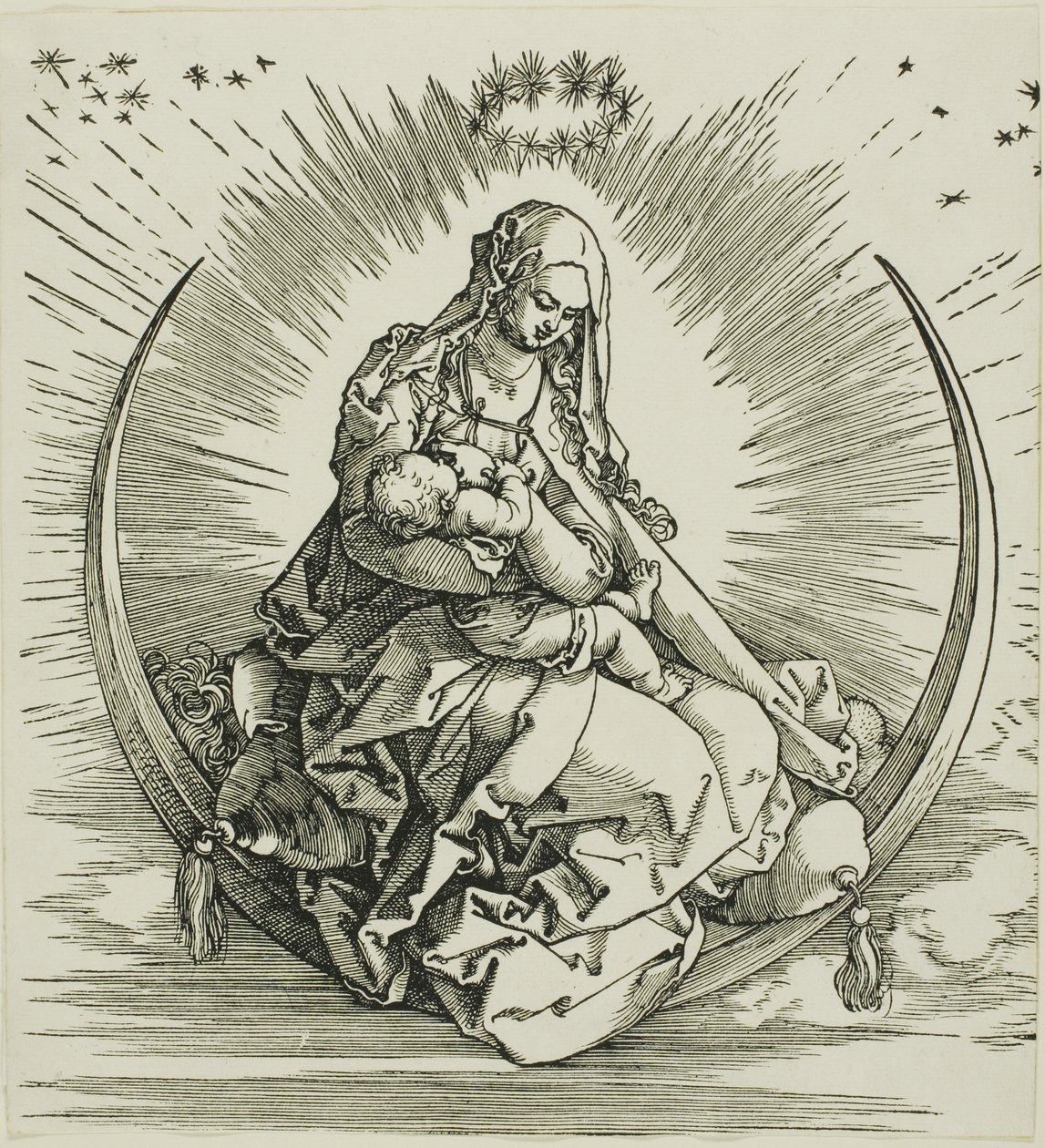 La Vierge sur le croissant, de La Vie de la Vierge - Albrecht Dürer