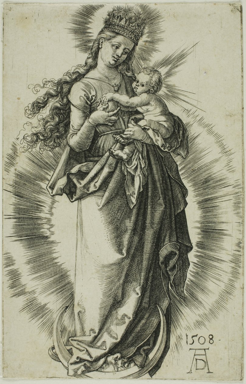 La Vierge sur le croissant avec une couronne d