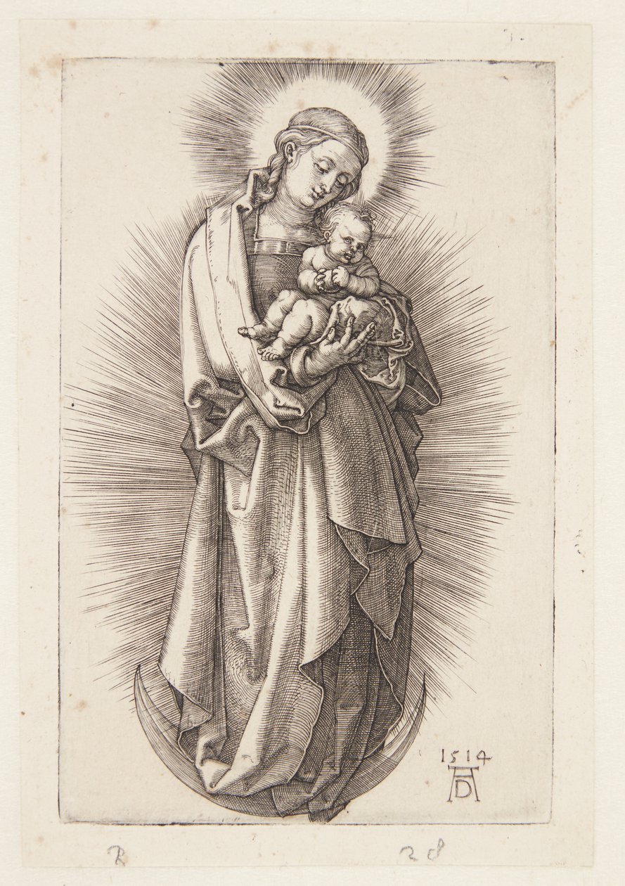 La Vierge sur le croissant avec un diadème - Albrecht Dürer