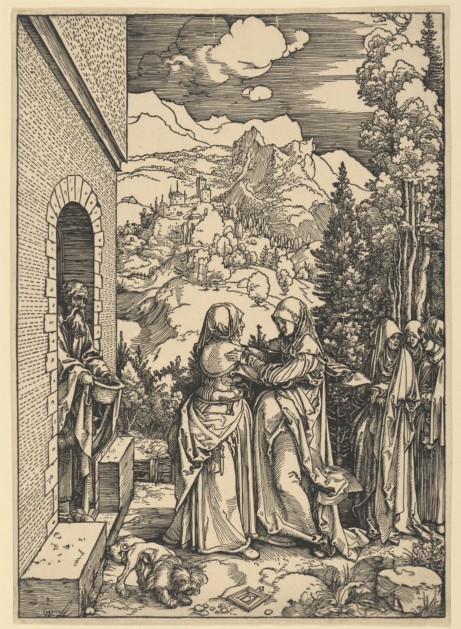 La Visitation, de La Vie de la Vierge - Albrecht Dürer