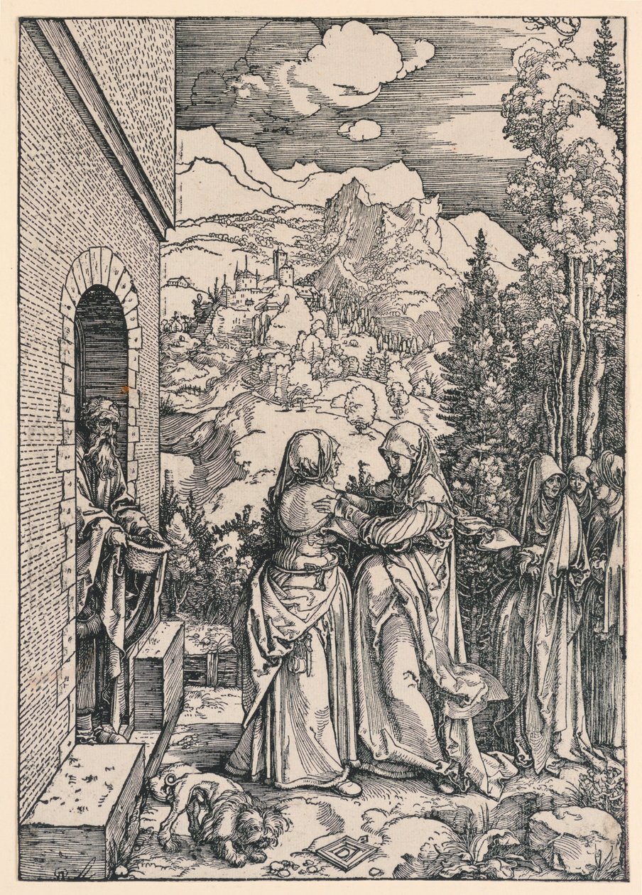 La Visitation, de la série La Vie de la Vierge - Albrecht Dürer