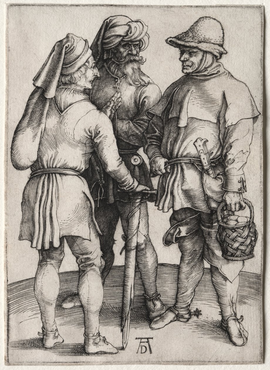 Trois paysans en conversation - Albrecht Dürer