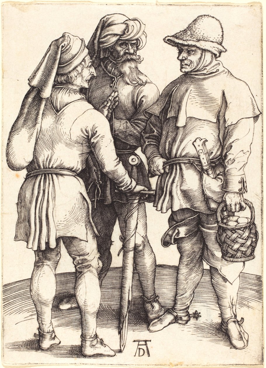 Trois paysans en conversation - Albrecht Dürer
