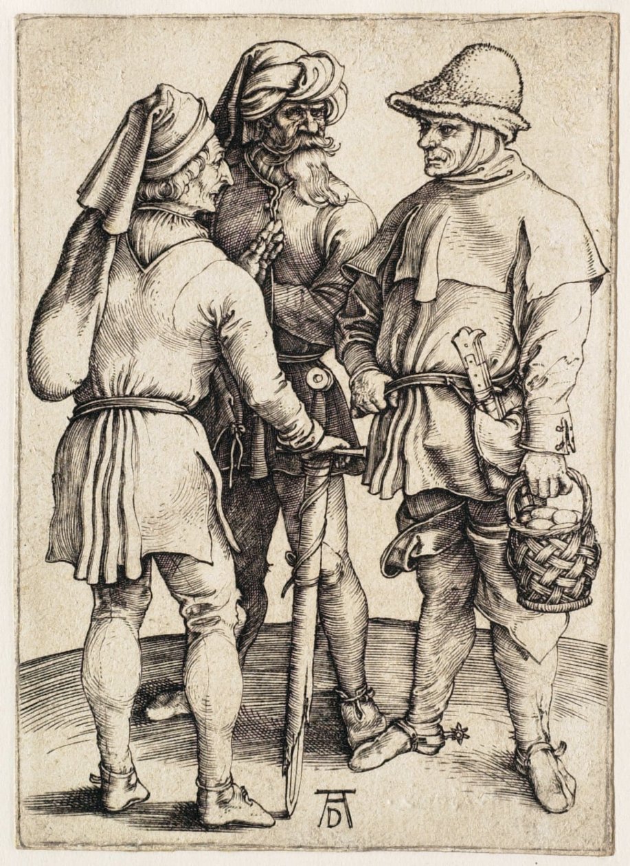 Trois paysans en conversation - Albrecht Dürer