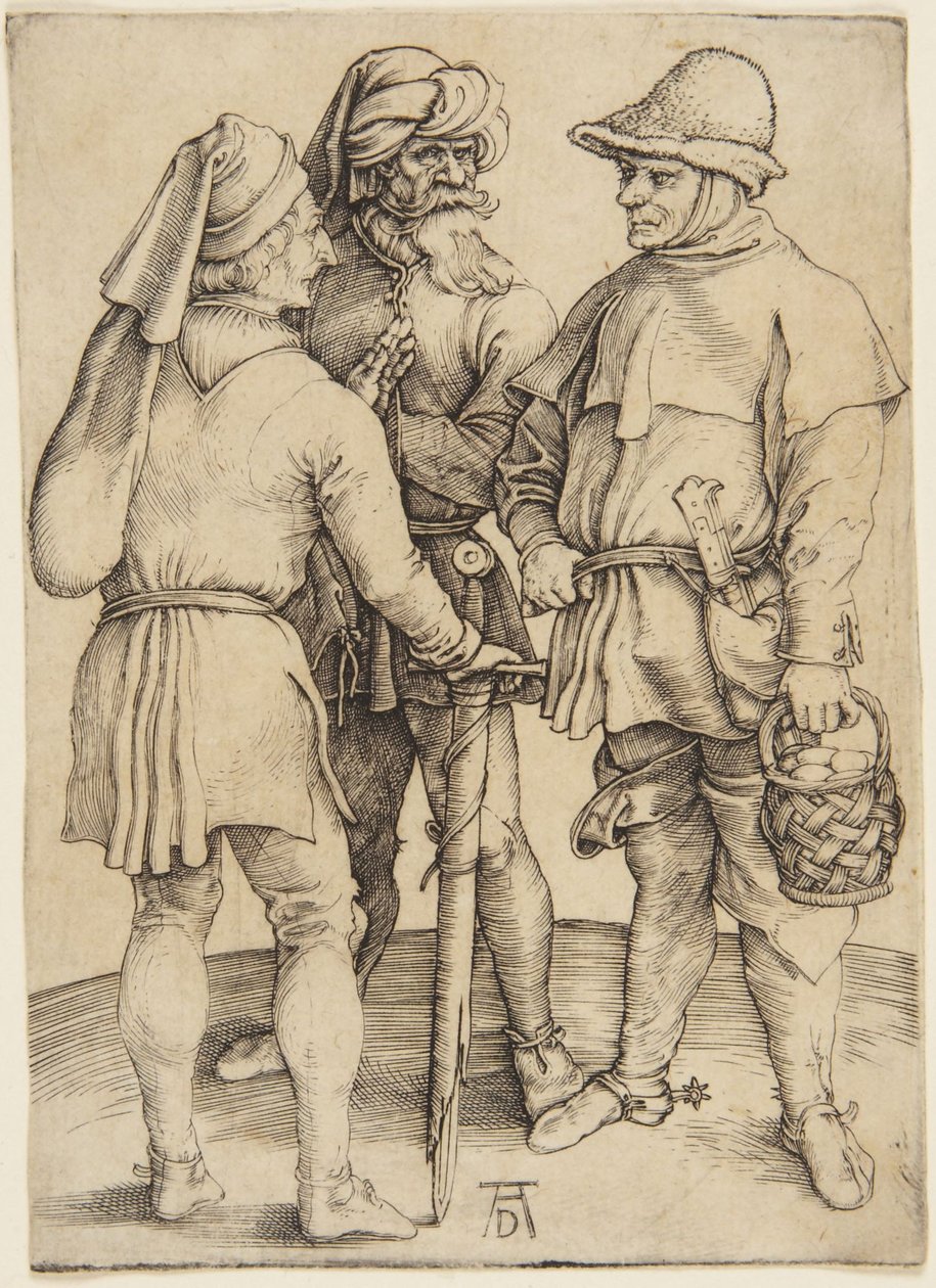 Trois paysans en conversation - Albrecht Dürer