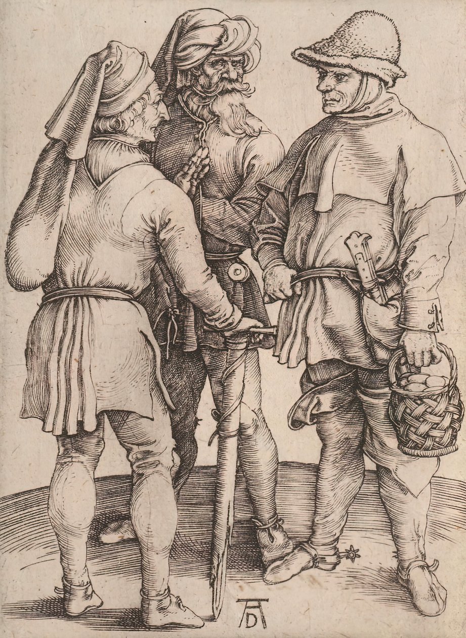 Trois paysans en conversation - Albrecht Dürer
