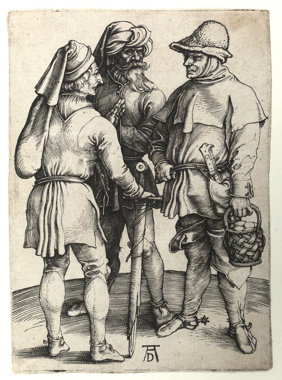 Trois villageois en conversation, c.1497 - Albrecht Dürer