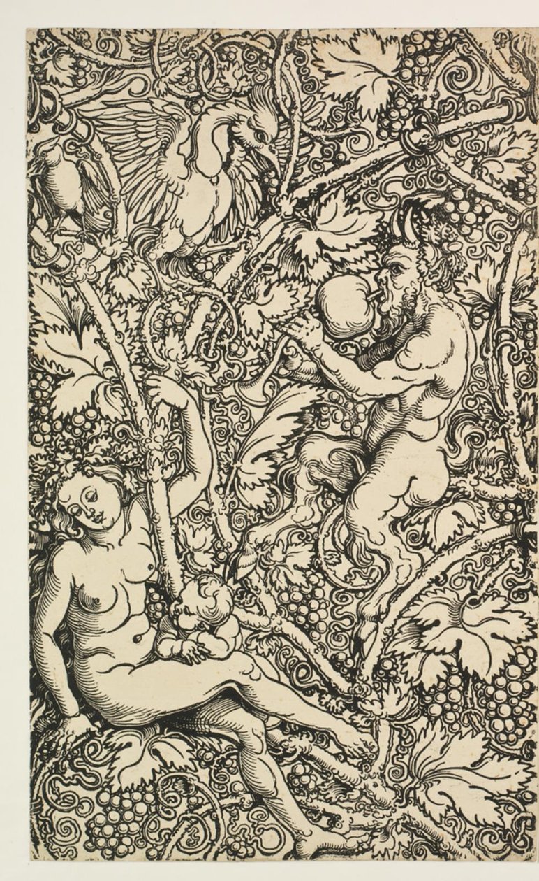 Deux dessins pour tapisserie avec famille de satyres - Albrecht Dürer