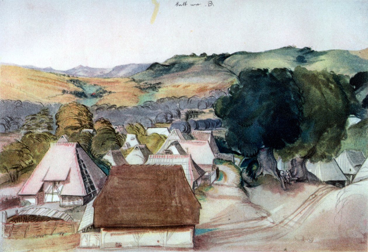 Vue de Kachreuth, près de Nuremberg, 1511, 1936 - Albrecht Dürer