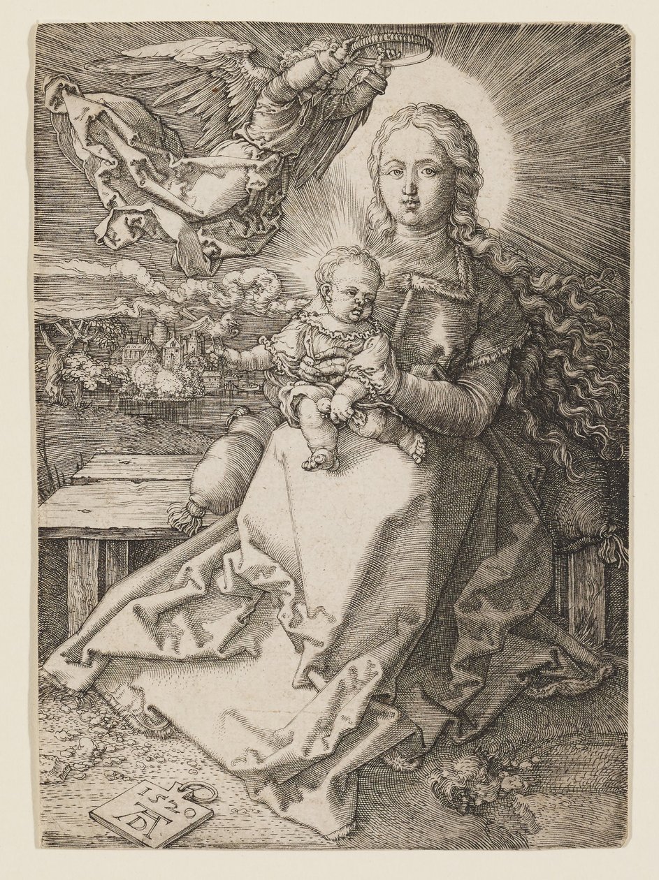 La Vierge couronnée par un ange - Albrecht Dürer