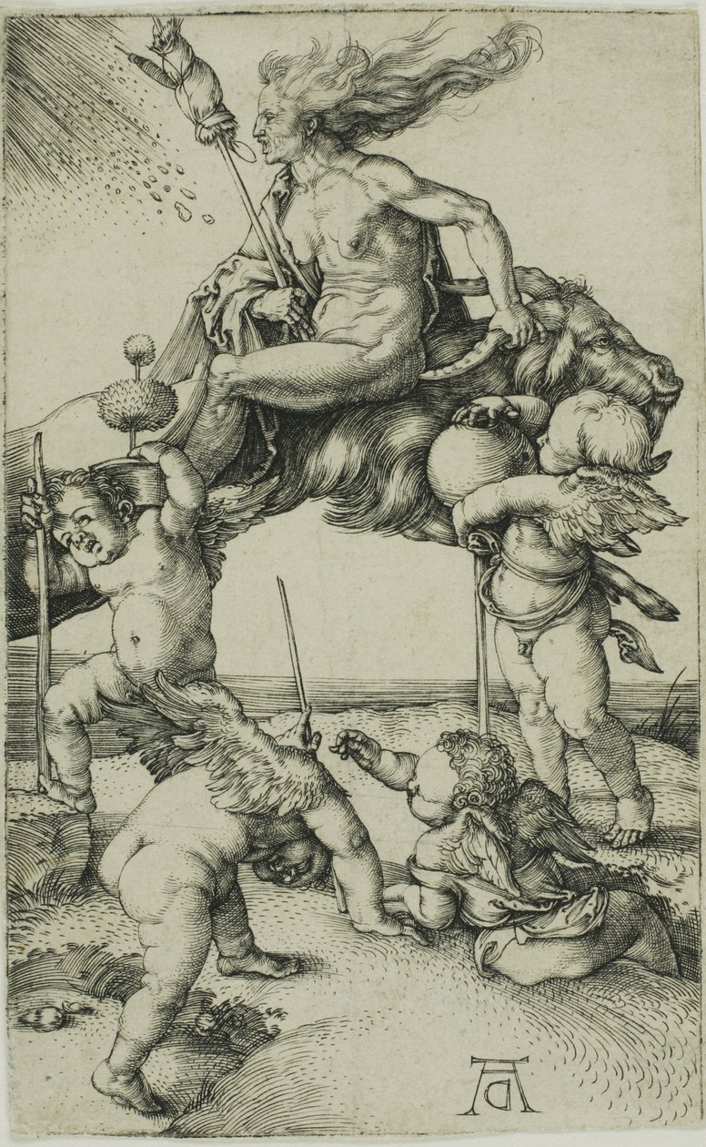 Sorcière chevauchant à l