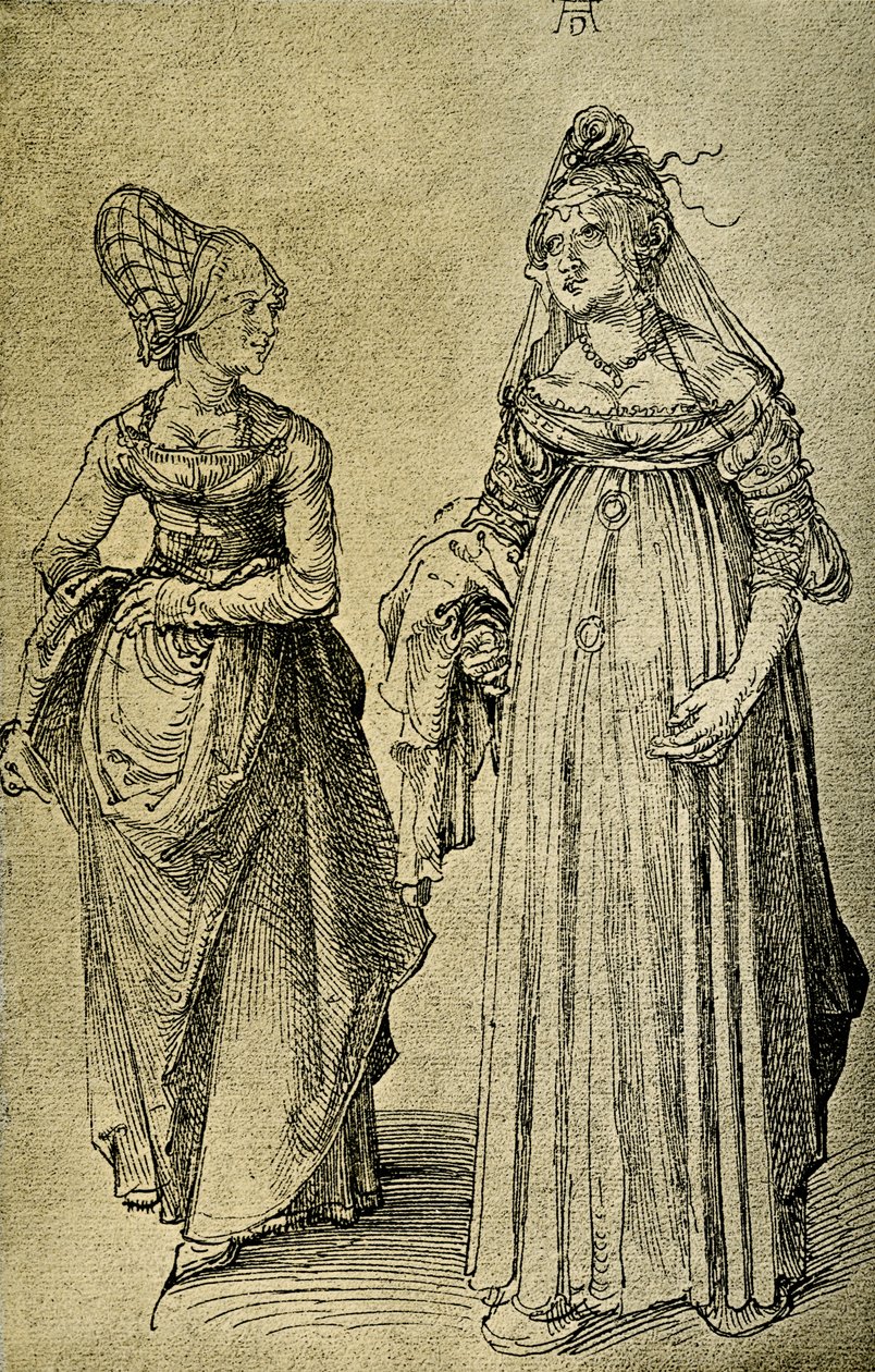 Femme de Nuremberg et vénitienne - Albrecht Dürer