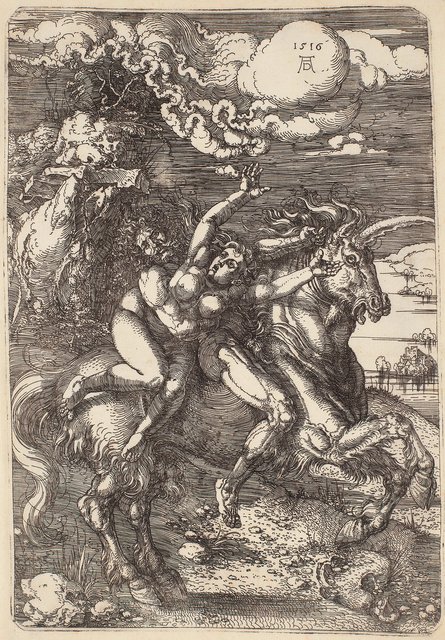 Enlèvement sur une licorne - Albrecht Dürer