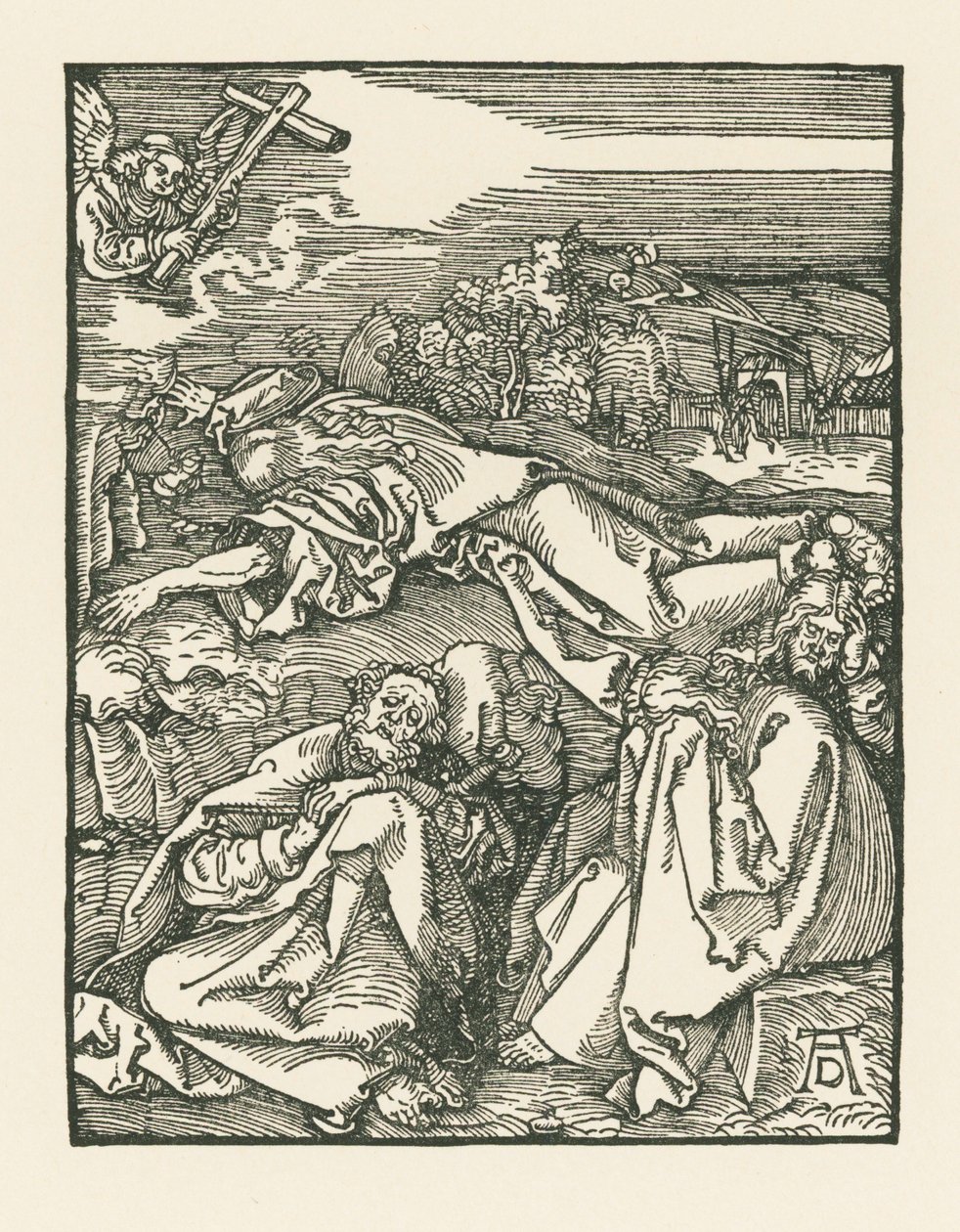 Agonie dans le jardin - Le Christ sur le mont des Oliviers, vers 1508-09 (gravure sur bois) - Albrecht Dürer or Duerer