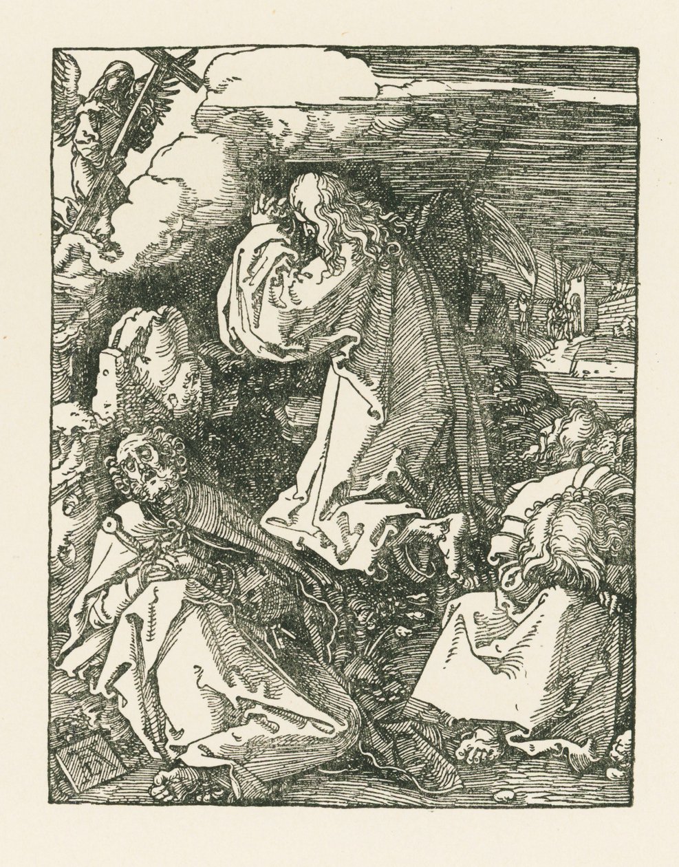 Agonie dans le jardin - Le Christ sur le mont des Oliviers, vers 1510 (gravure sur bois) - Albrecht Dürer or Duerer
