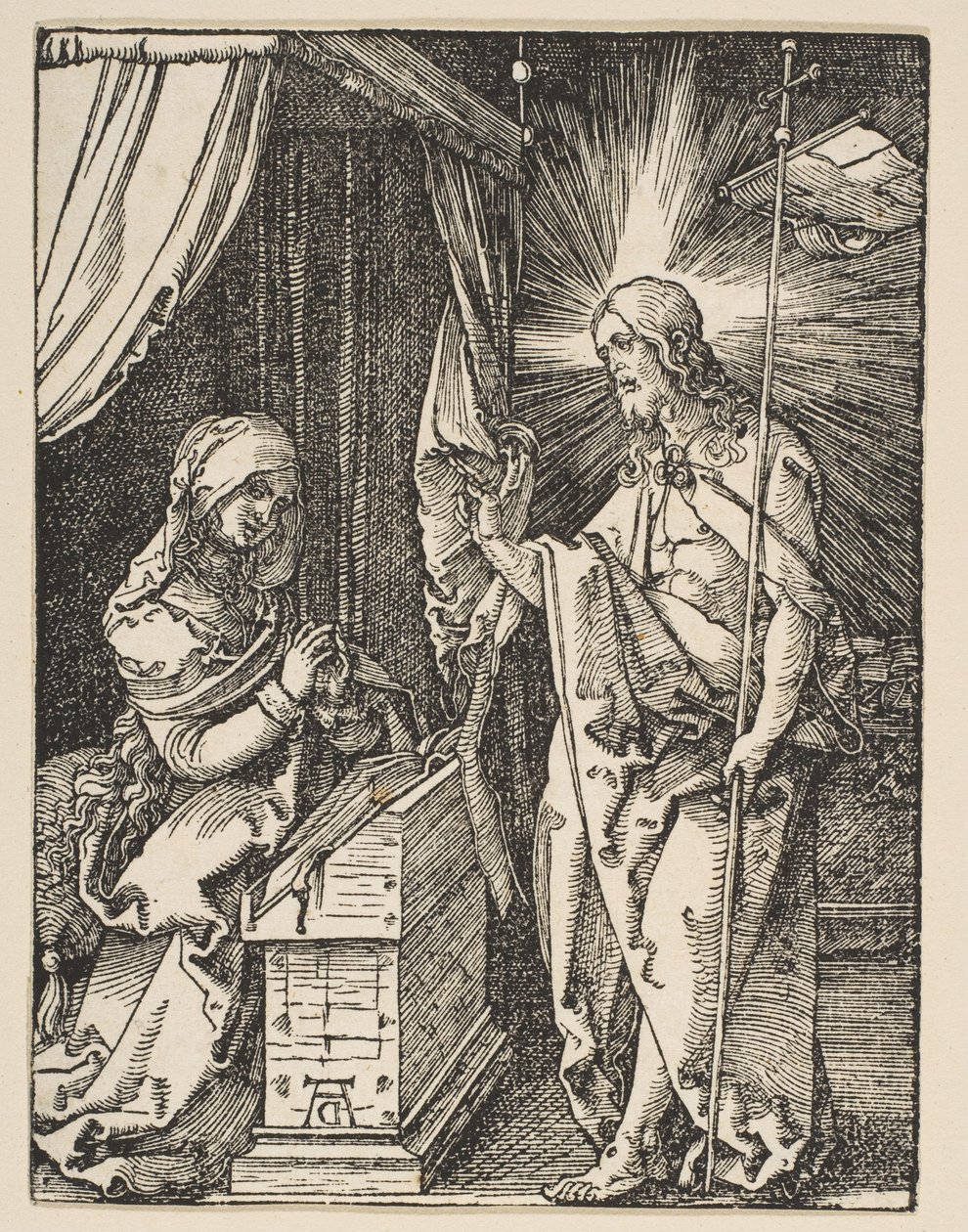 Le Christ apparaissant à sa mère, de la Petite Passion, vers 1510 - Albrecht Dürer
