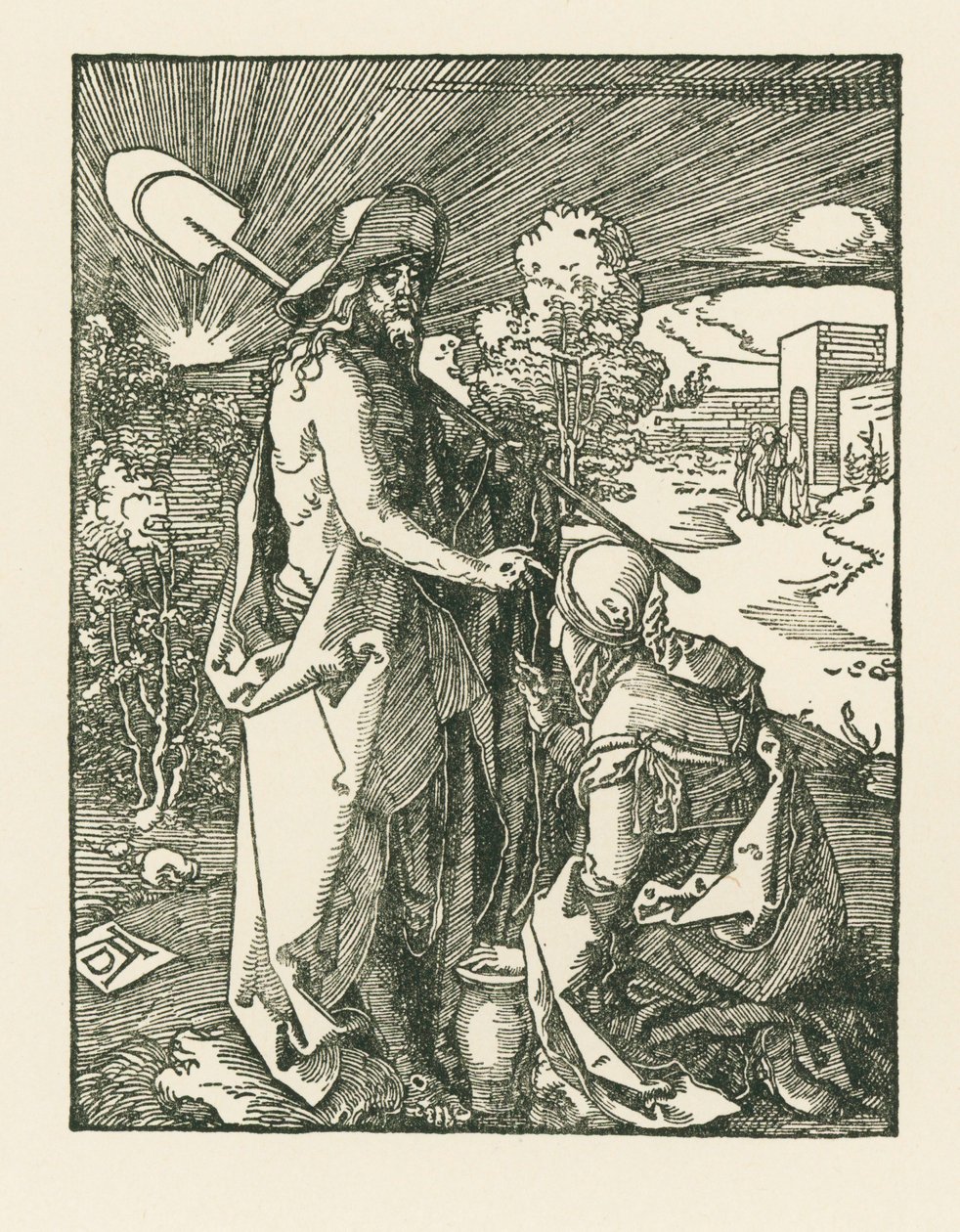 Le Christ apparaissant à Marie-Madeleine - Noli Me Tangere, vers 1510 (gravure sur bois) - Albrecht Dürer or Duerer