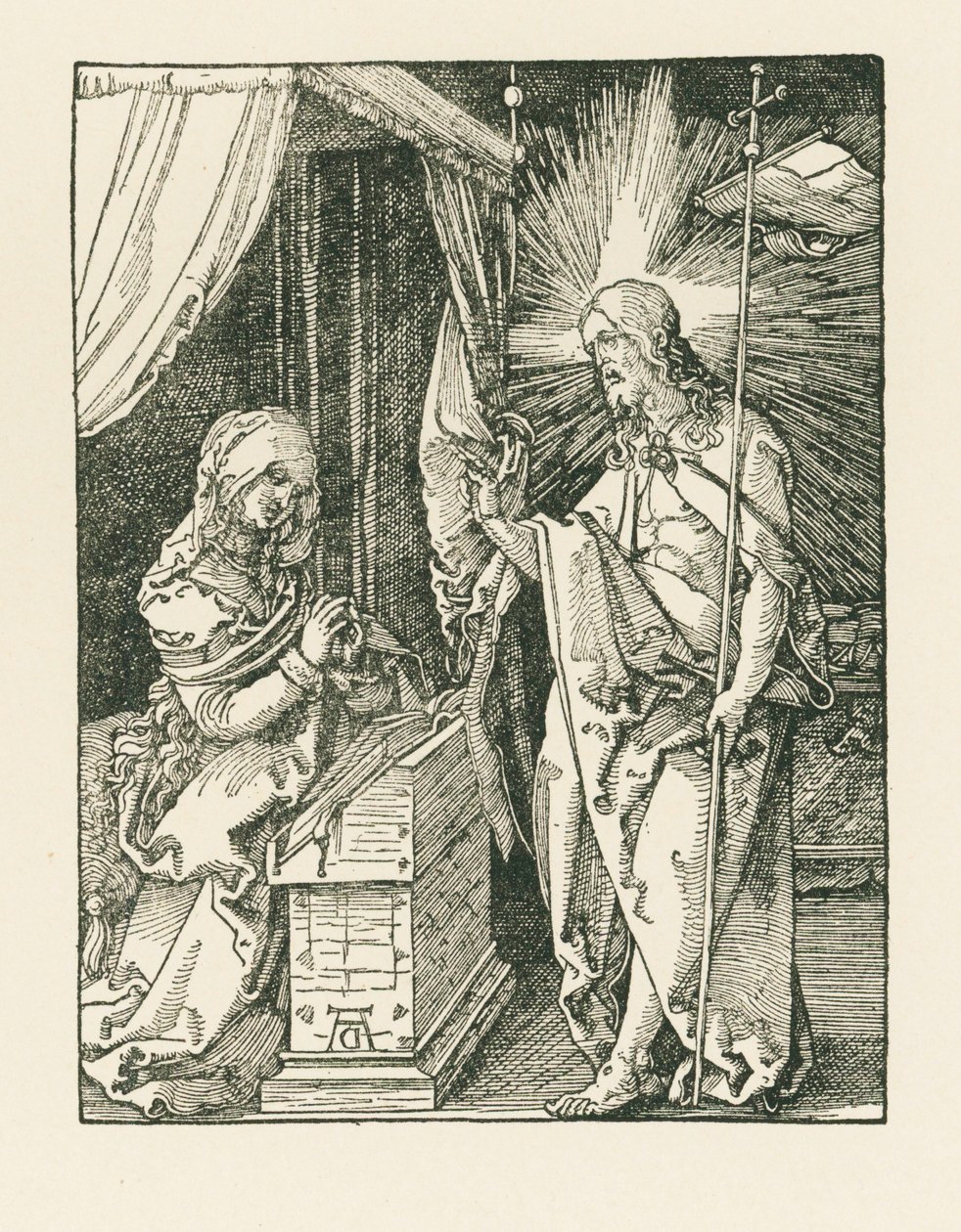 Le Christ apparaissant à sa mère, vers 1510 (gravure sur bois) - Albrecht Dürer or Duerer