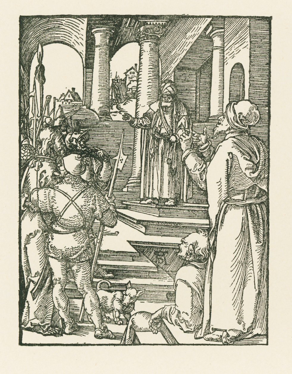 Le Christ devant Pilate, vers 1508-09 (gravure sur bois) - Albrecht Dürer or Duerer