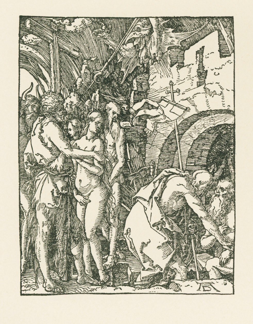 La descente du Christ dans les limbes, vers 1509 (gravure sur bois) - Albrecht Dürer or Duerer