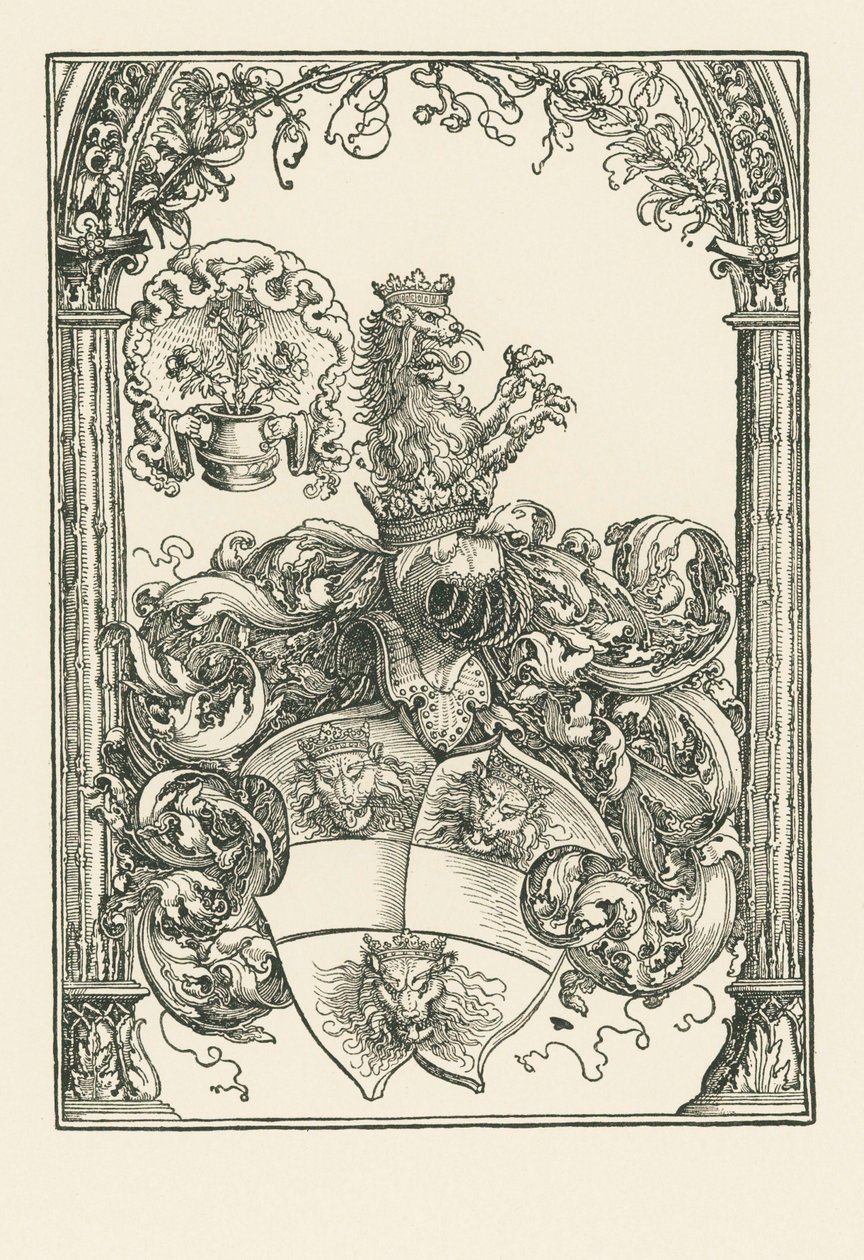 Armoiries de Jacob de Bannissis, vers 1515 (gravure sur bois) - Albrecht Dürer or Duerer