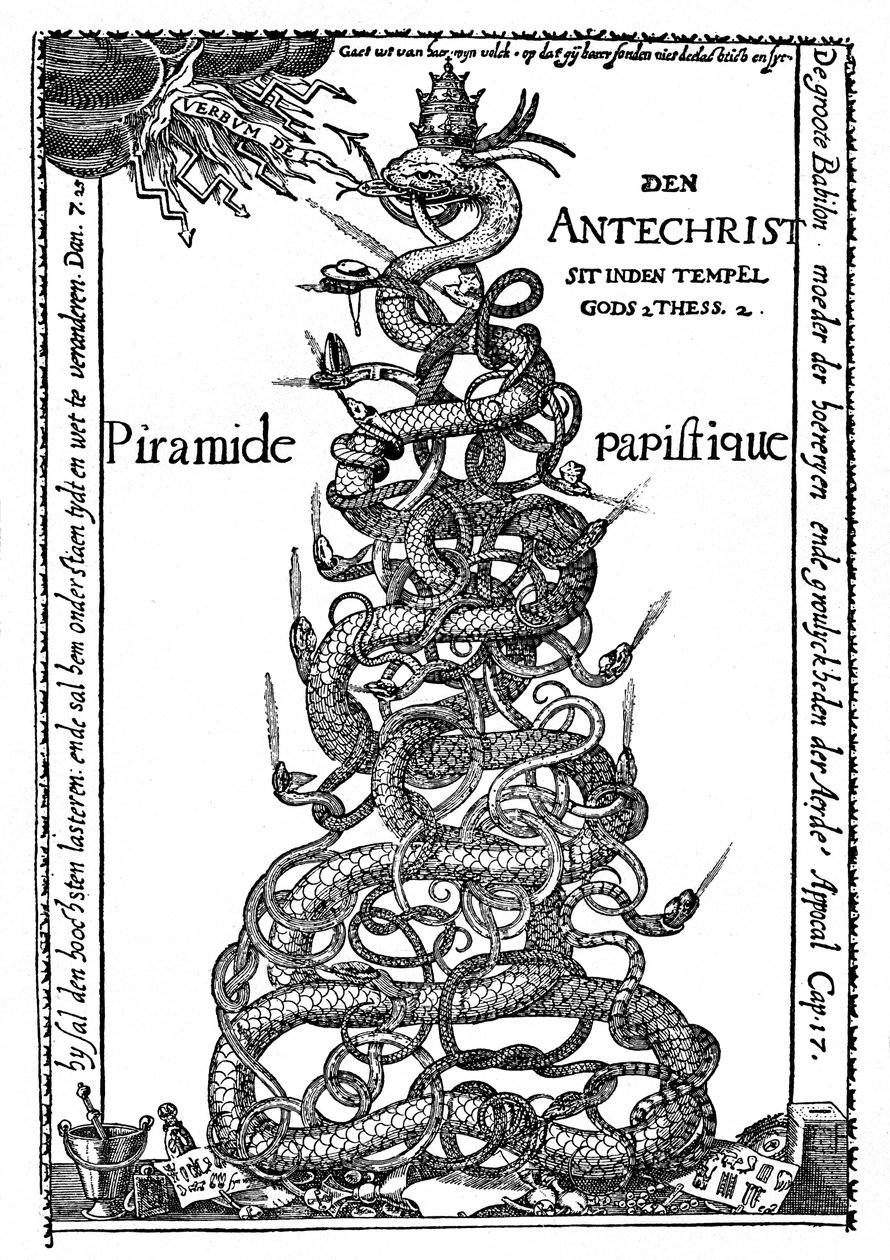 Gravure satirique néerlandaise intitulée 