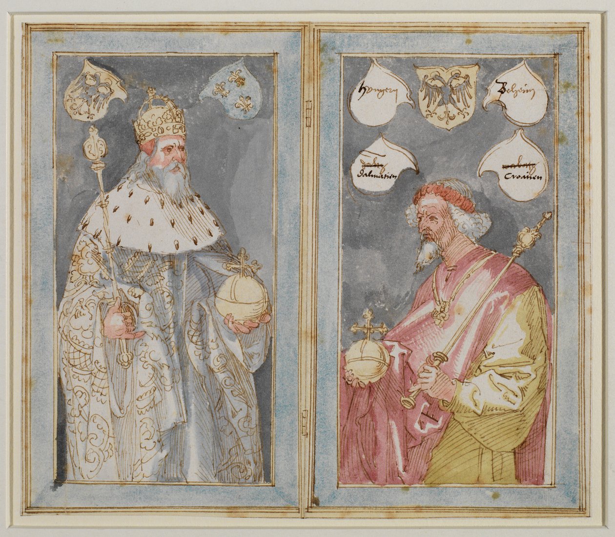 Empereurs Charlemagne et Sigismond, vers 1507 - 1510 - Albrecht Dürer