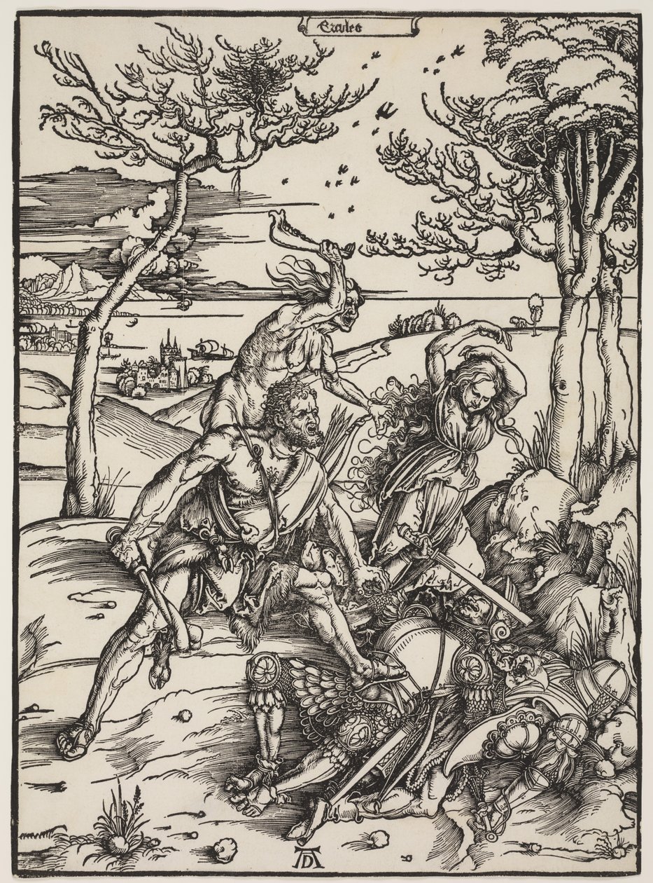 Hercule conquérant Cacus, c.1496 - Albrecht Dürer