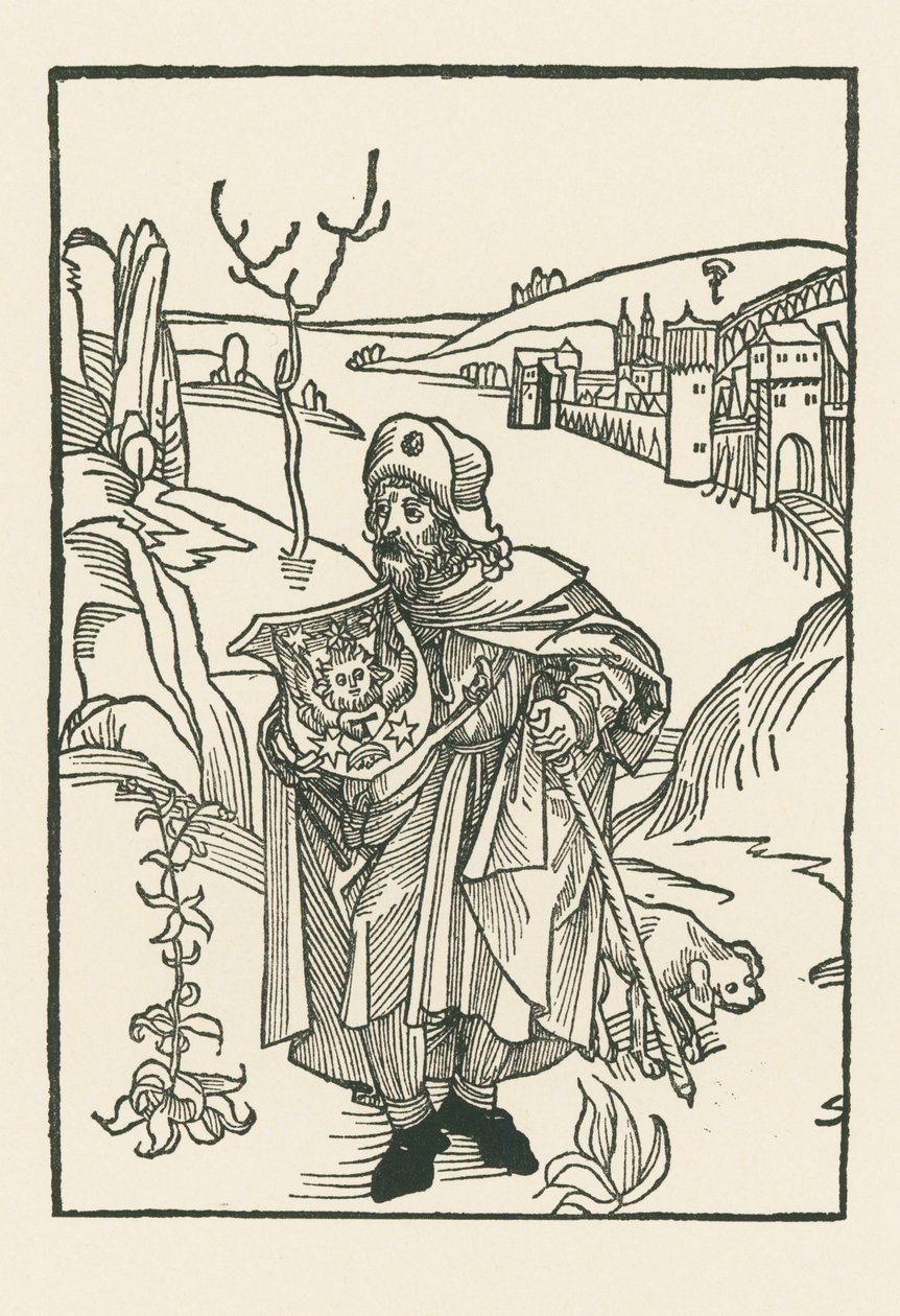 Jean Charlier de Gerson en tant que pèlerin - Albrecht Dürer or Duerer