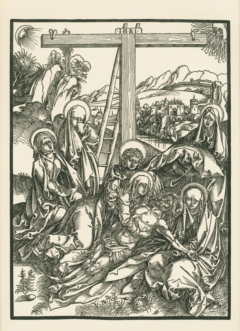 Lamentation pour le Christ, vers 1500 (gravure sur bois) - Albrecht Dürer or Duerer