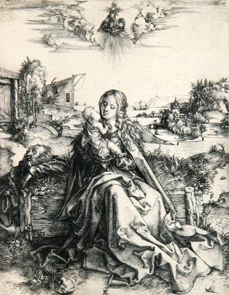 Madonna avec une libellule (gravure) - Albrecht Dürer