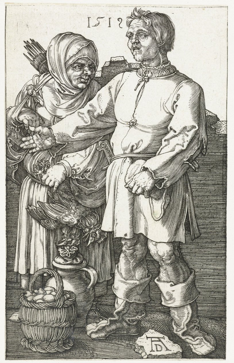 Couple de paysans au marché - Albrecht Dürer or Duerer