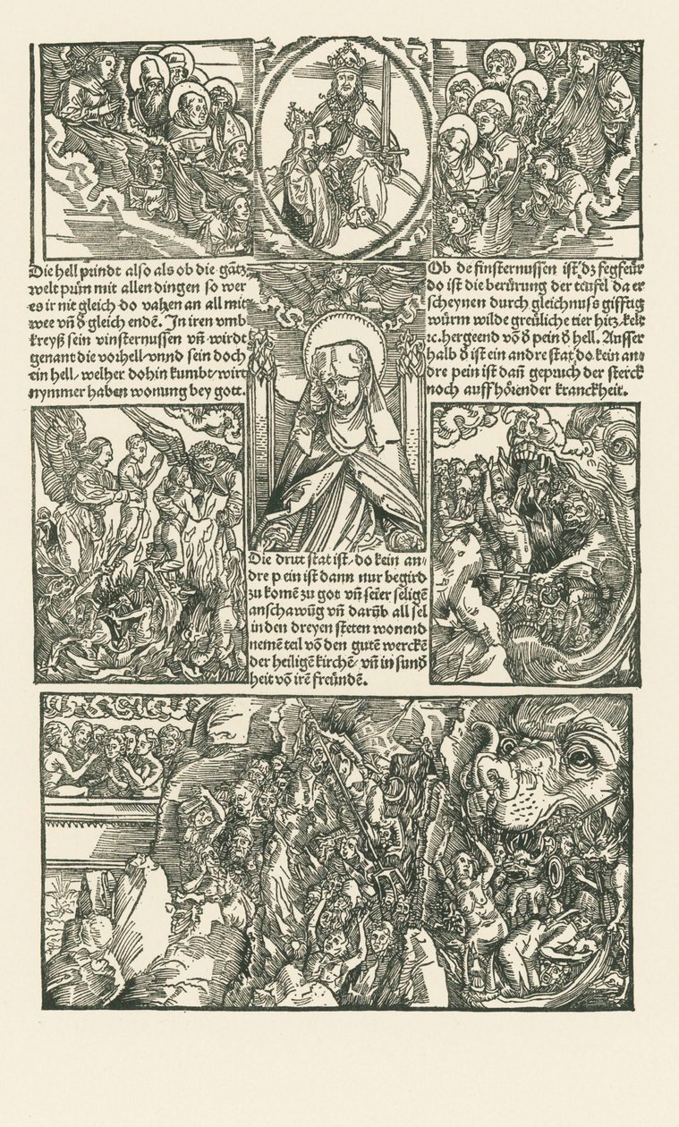 Sainte Birgitta et la Vierge intercédant pour les damnés - Albrecht Dürer or Duerer