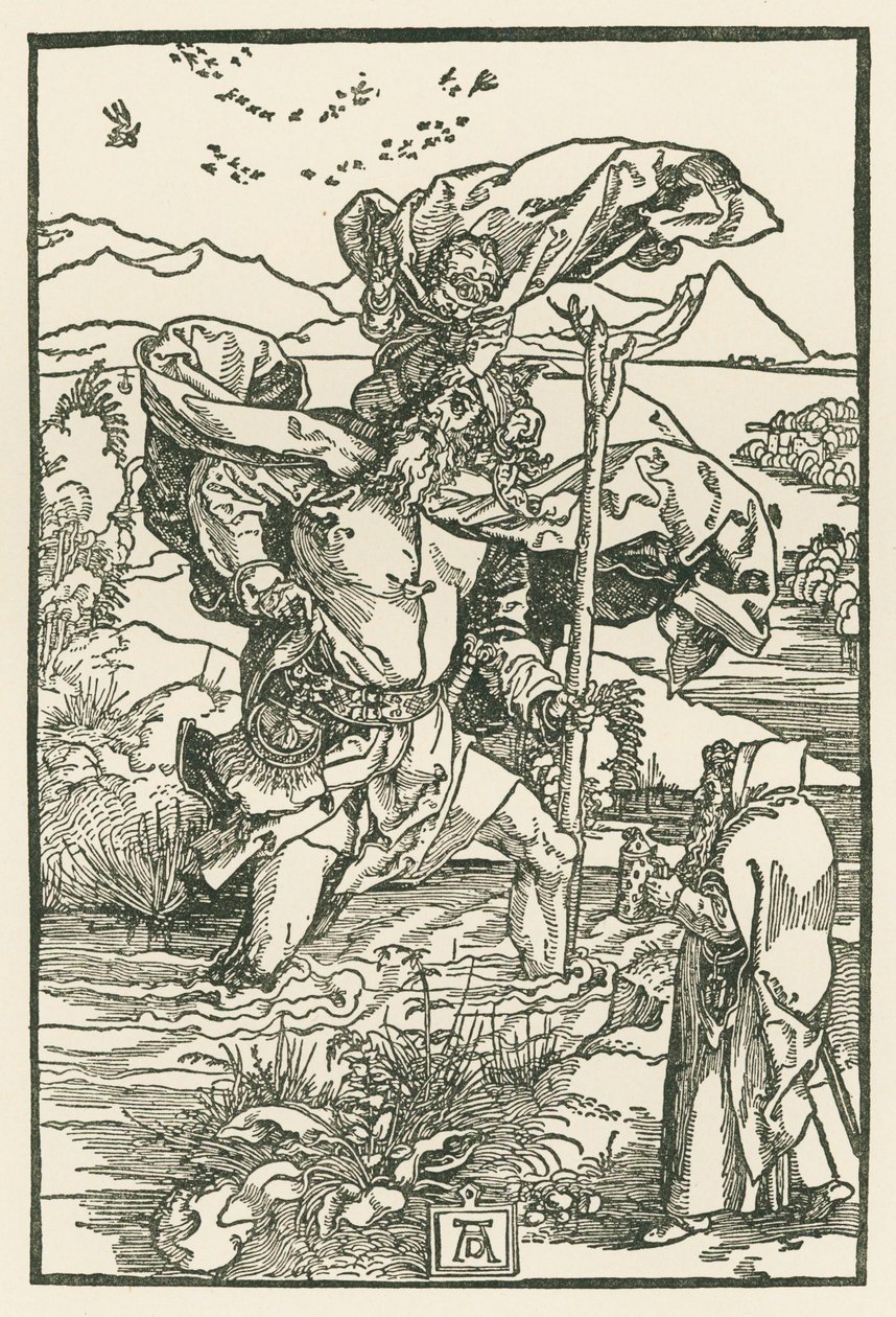 Saint Christophe, vers 1503-04 (gravure sur bois) - Albrecht Dürer or Duerer