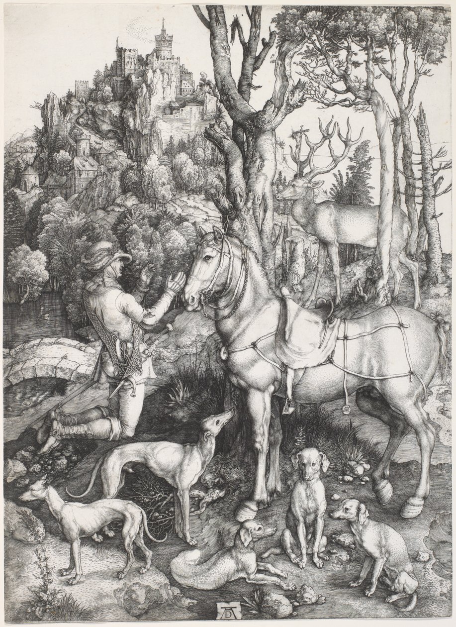 Saint Eustache, vers 1500-1501 (gravure) - Albrecht Dürer