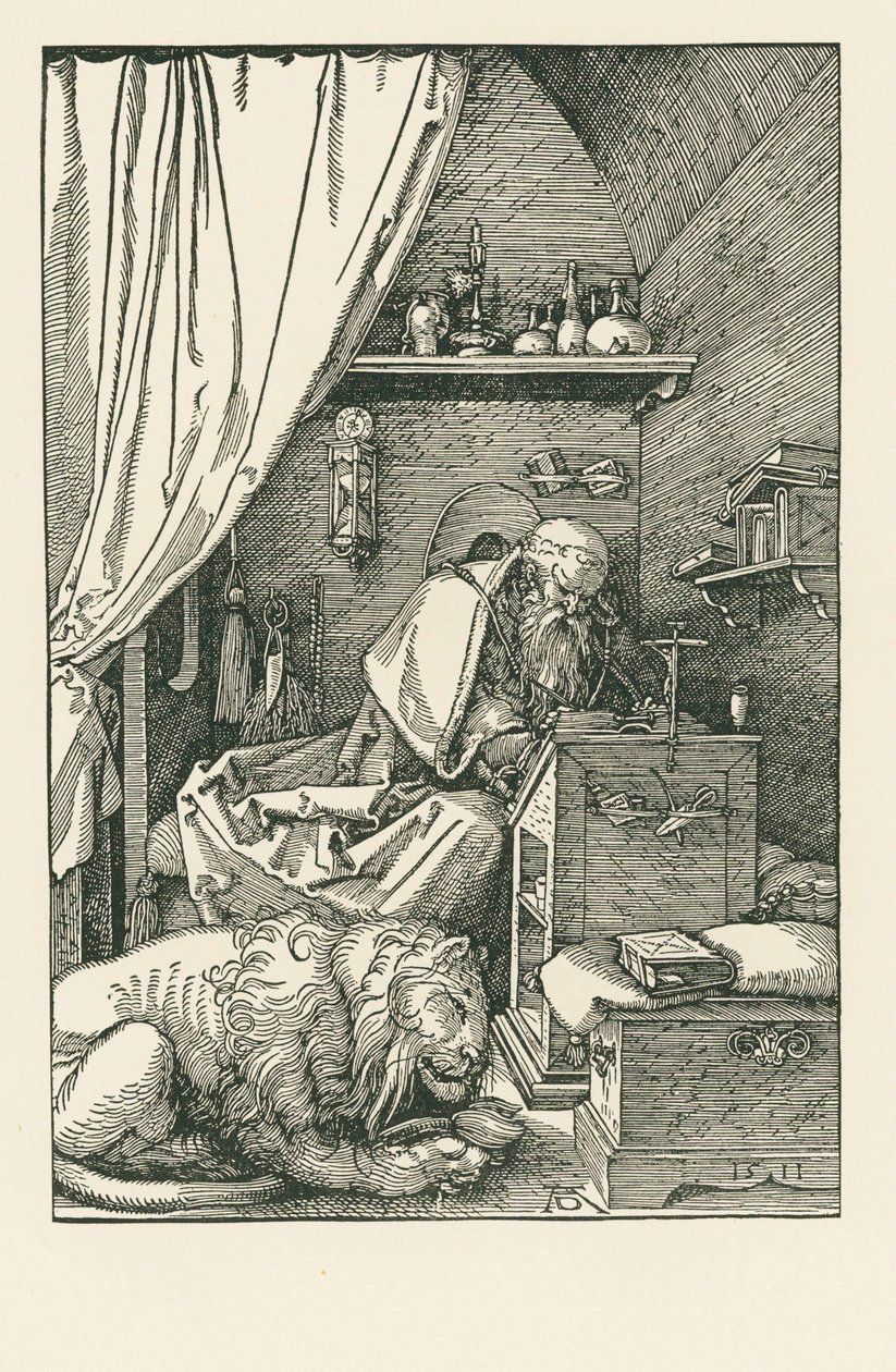 Saint Jérôme dans sa cellule - Albrecht Dürer or Duerer