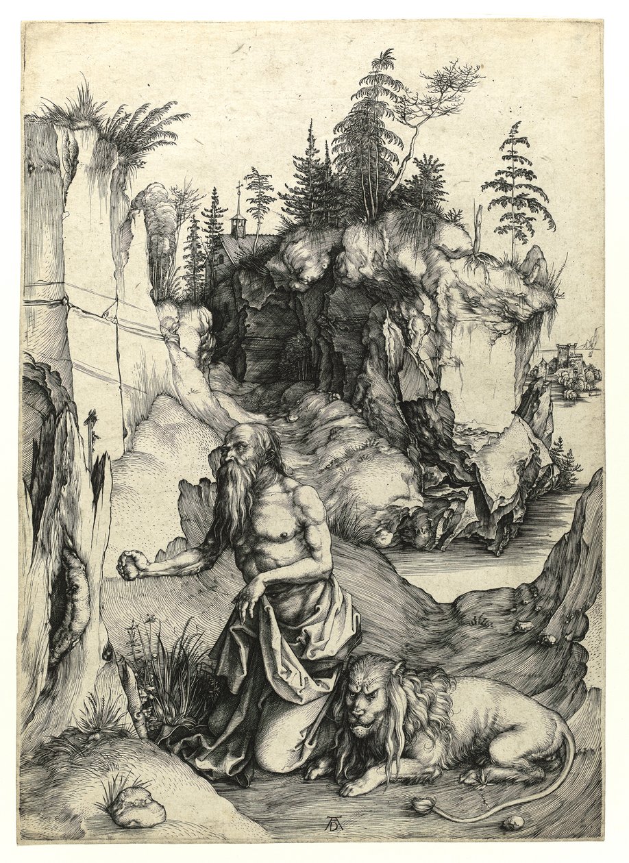 Saint Jérôme pénitent, vers 1497 (gravure au burin) - Albrecht Dürer
