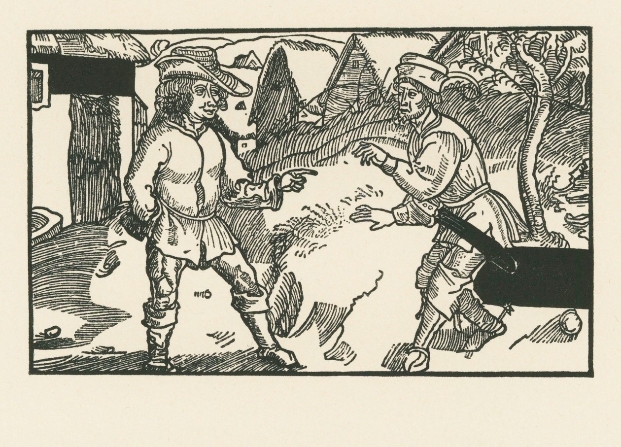 Syrus et Chrémès, vers 1492-93 (gravure sur bois) - Albrecht Dürer or Duerer