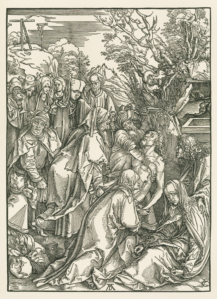 La mise au tombeau, vers 1496-97 (gravure sur bois) - Albrecht Dürer or Duerer