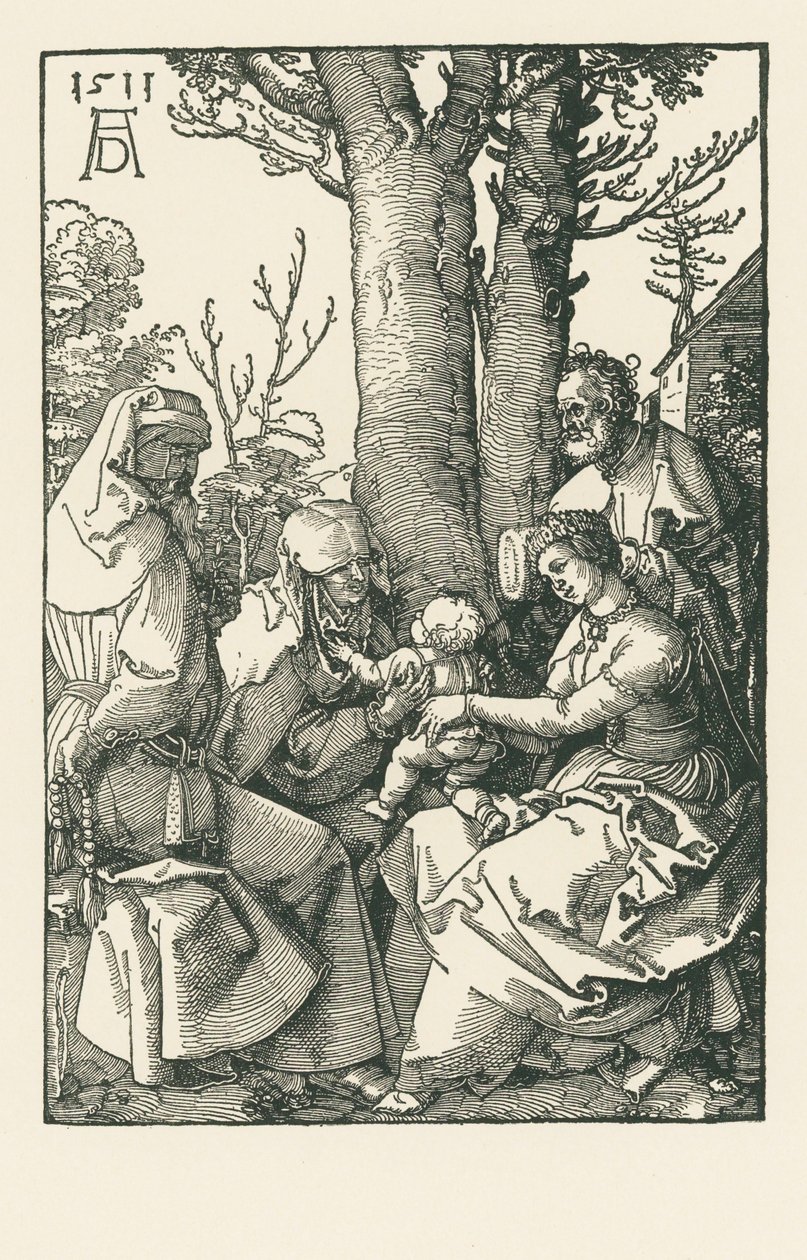La Sainte Famille avec Joachim et Anna sous un arbre - Albrecht Dürer or Duerer