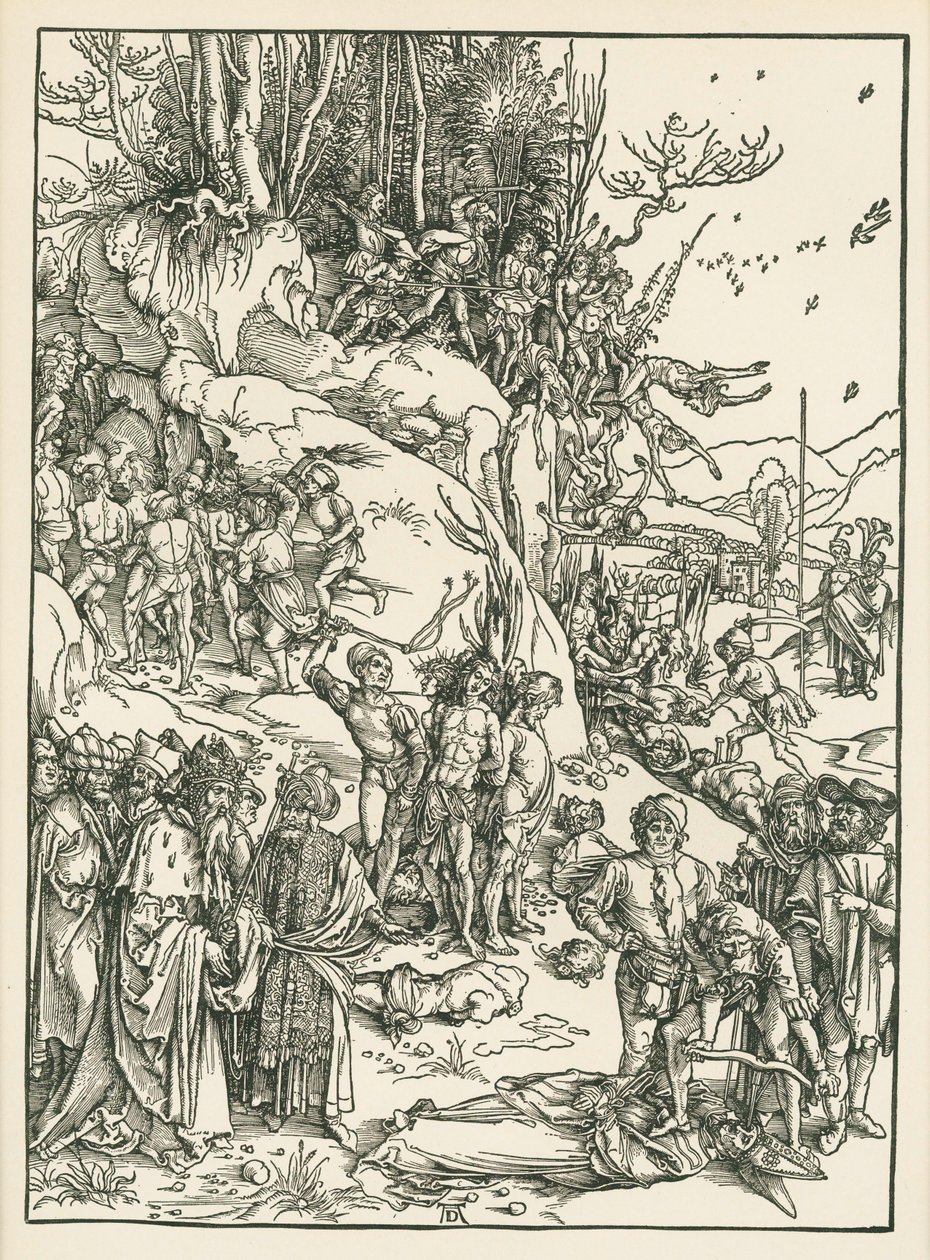 Le martyre des dix mille, vers 1496 (gravure sur bois) - Albrecht Dürer or Duerer