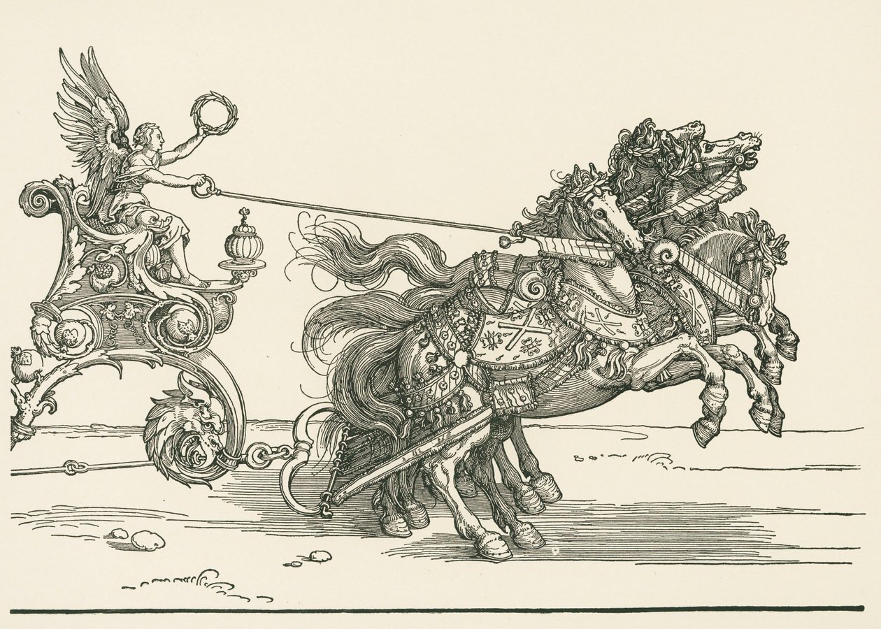 La petite voiture triomphale ou le mariage bourguignon - Albrecht Dürer or Duerer