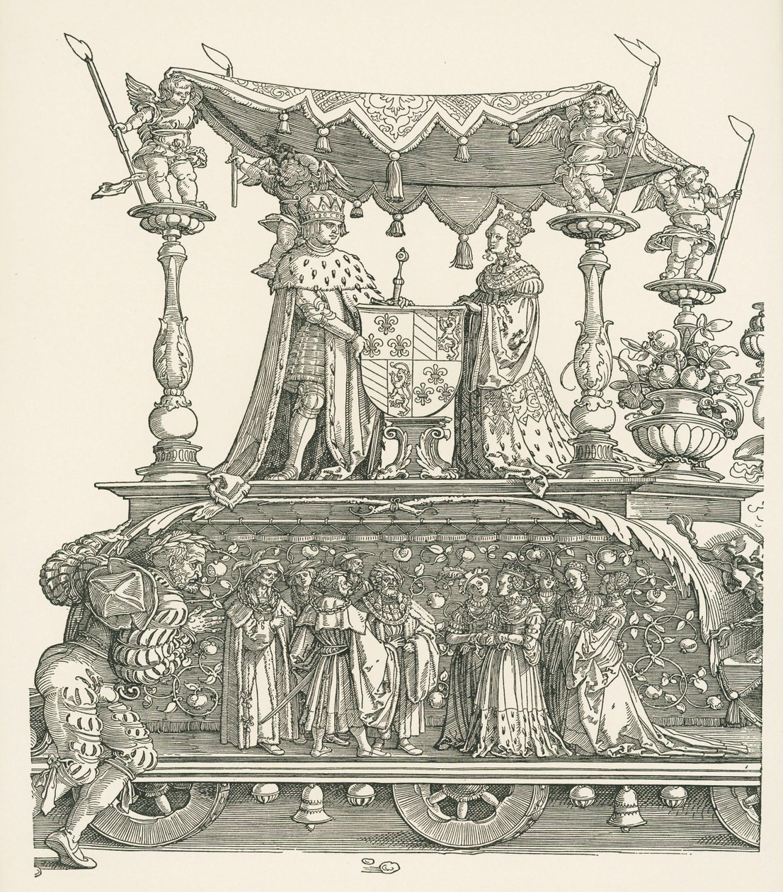 La petite voiture triomphale ou le mariage bourguignon - Albrecht Dürer or Duerer