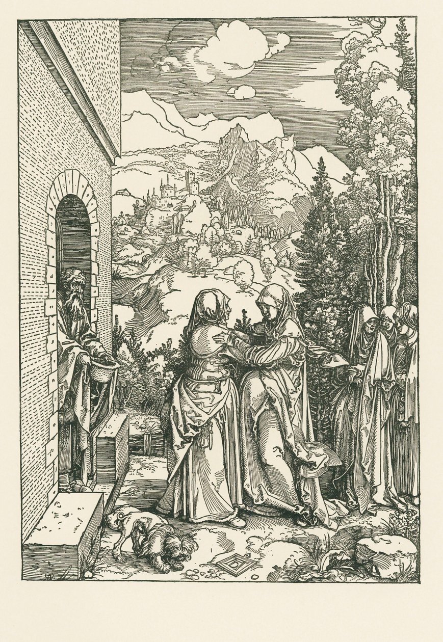La Visitation - Sainte Marie visite Sainte Elisabeth, vers 1503-04 (gravure sur bois) - Albrecht Dürer or Duerer