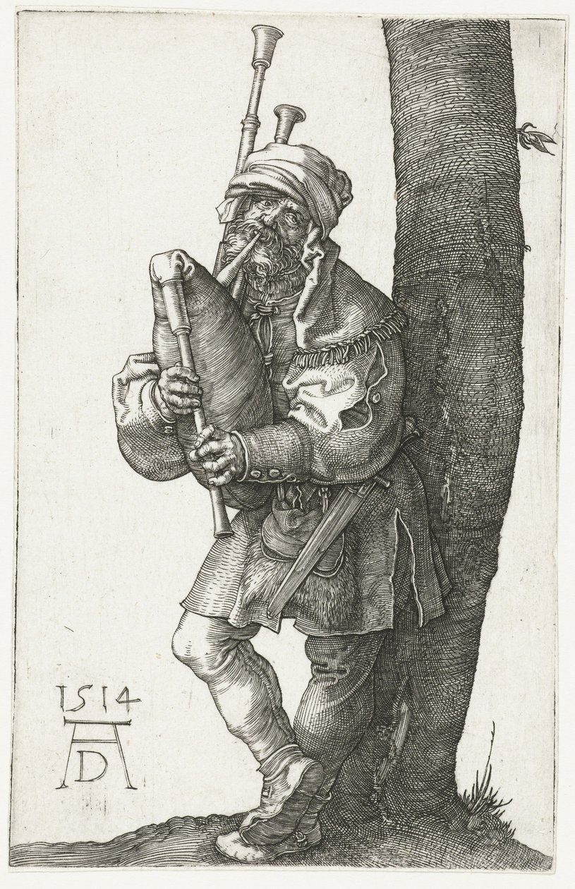Le joueur de cornemuse - Albrecht Dürer or Duerer