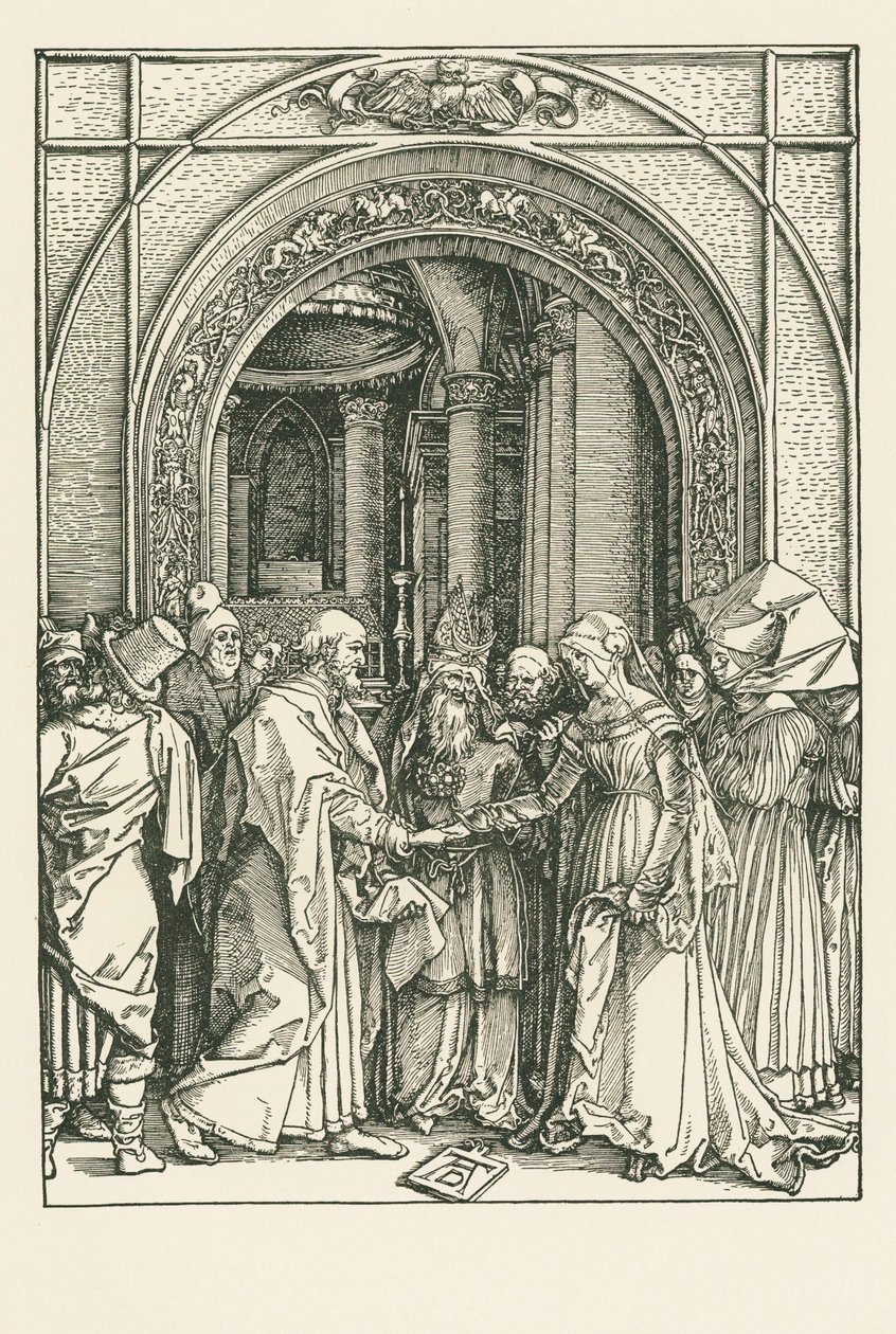 Le mariage de la Vierge, vers 1504 (gravure sur bois) - Albrecht Dürer or Duerer
